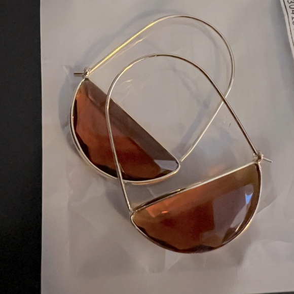 💎 Gemstone Hoop Earrings 💎 - Picture 4 of 4